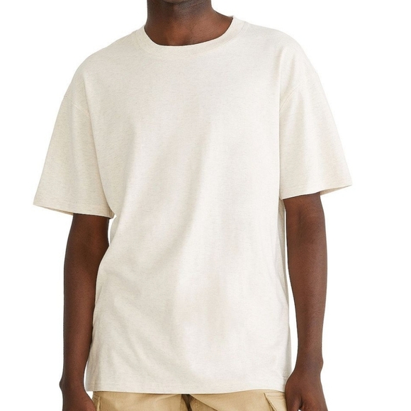 Aeropostale T-Shirt Men's Beige Crew Neck Short Sleeve Pullover Size Large - Picture 1 of 10